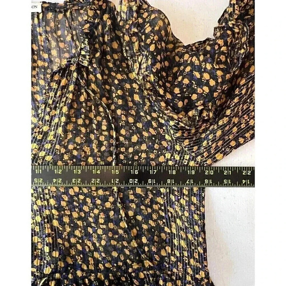 Ulla Johnson Fantine Midi Ruffle Dress Silk Blend Womens Size 0 Floral - Picture 12 of 14